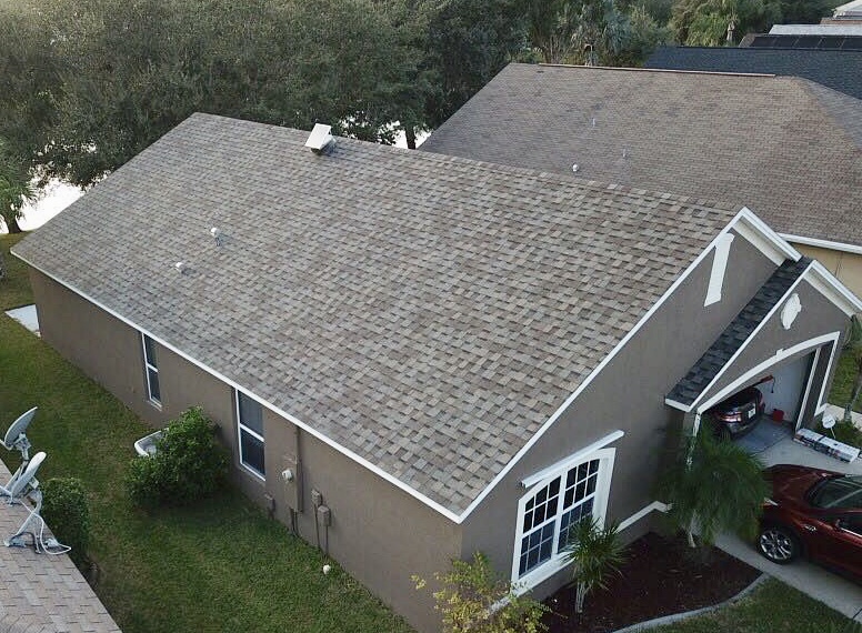 An aerial view of a client's home